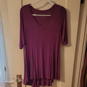 Soft Surroundings Rich Purple Tunic Top